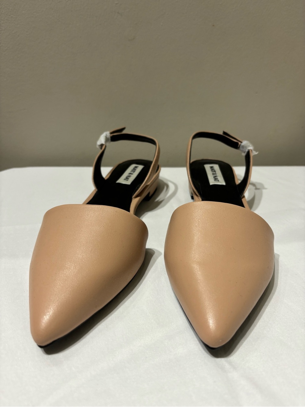 New Matt & Nat Cory Sand/Nude Pointed Toe Vegan Slingback Flats